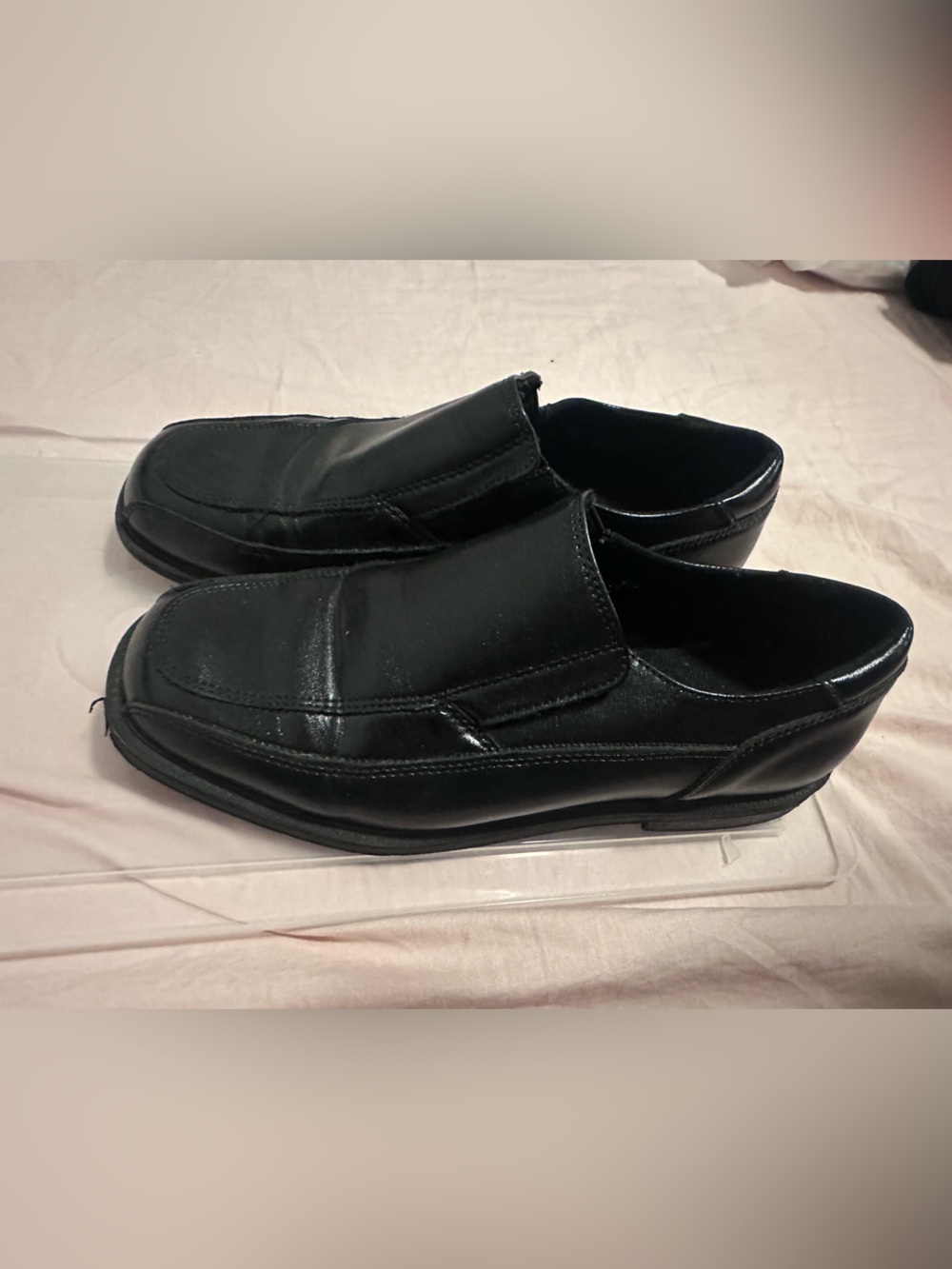 George Boy’s Black Slip-On Leather Dress Shoes
